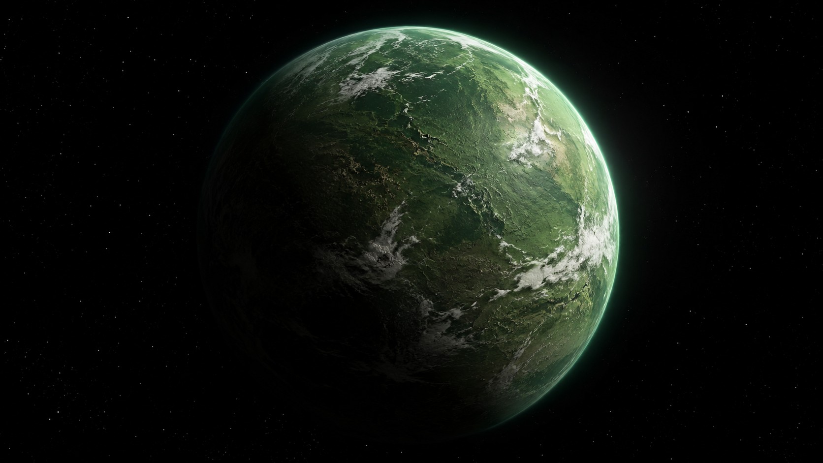 Photoreal view of the gas giant PEPE against a starfield